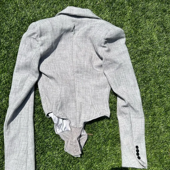 NWT House of CB Brisa grey suiting jacket bodysuit - Picture 8 of 8